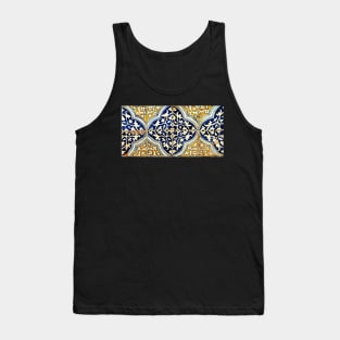 Vibrant Blue and Yellow Tiles Tank Top